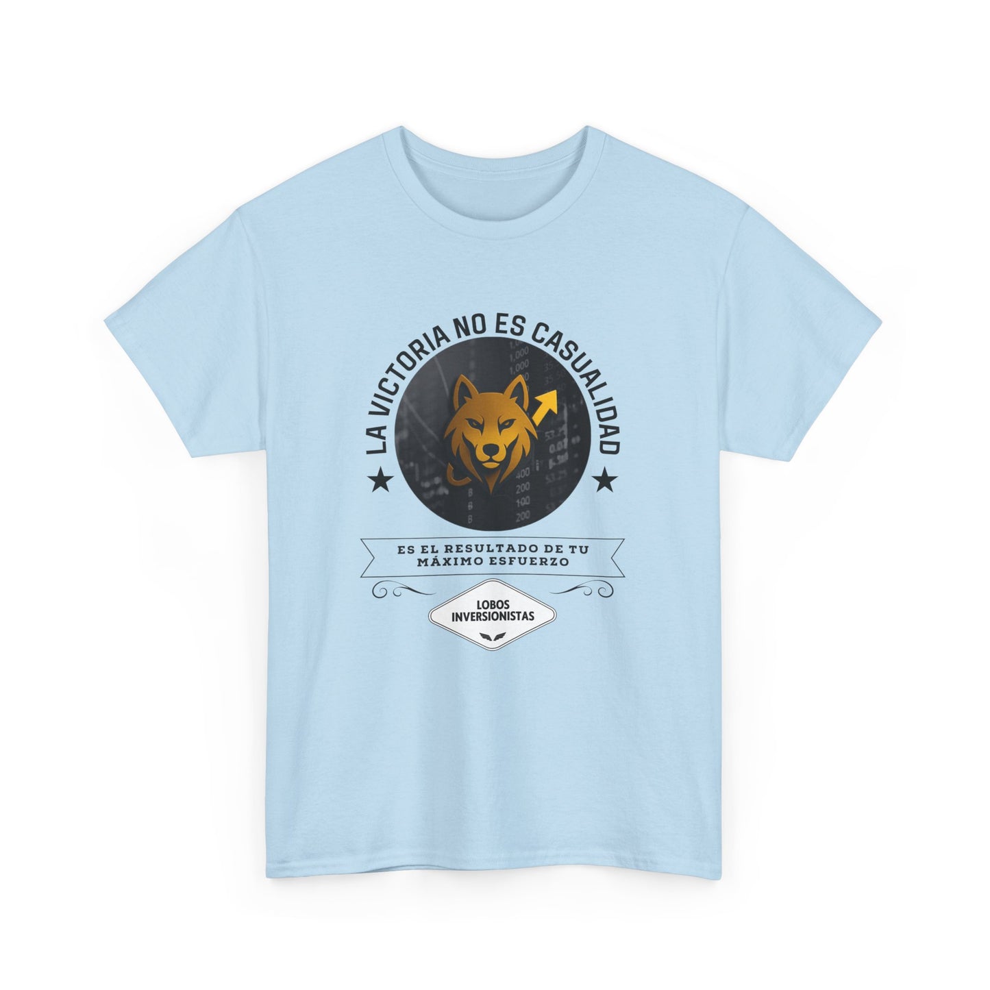 Unisex Heavy Cotton Tee with Inspirational Wolf Design, Perfect for Motivational Gifts, Casual Wear, Nature Lovers, Birthday, Everyday Style