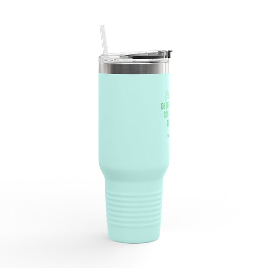 40oz Insulated Travel Mug - Perfect for Real Estate Hunters with Wolf Instinct